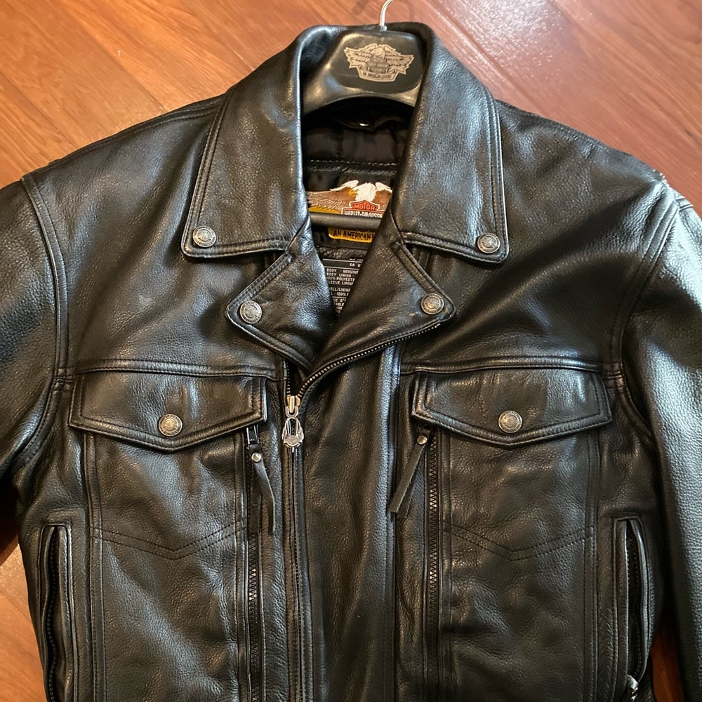 Men’s Harley Davidson leather coat.